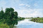 Eugene Boudin The River Touques at Saint Arnoult USA oil painting artist